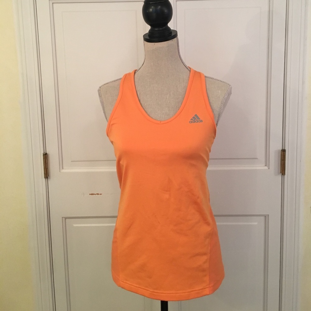 Adidas Racerback shelfbra tank top - tangerine